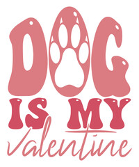 Obraz premium Retro Valentine's Day SVG Design