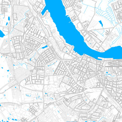 Rostock, Germany high resolution vector map