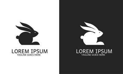 Template logo rabbit simple