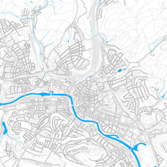 Saarbrucken, Germany high resolution vector map
