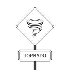 Tornado icon. Whirlwind storm sign isolated on white background. Typhoon sign. Vector EPS 10.