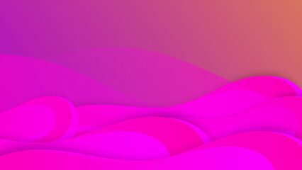 Modern pink magenta gradient background with waves for business presentation background. Geometric pink magenta geometric shapes wallpaper for poster, certificate, presentation, landing page