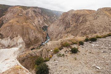 Fototapeta na wymiar Sulak canyon. One of the deepest canyons in the world and the deepest in Europe.