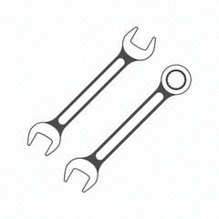 Wrench Icon in simple style. Spanner symbol for your web site design, app or UI. Vector eps 10.