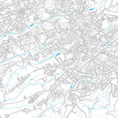 Fototapeta na wymiar Solingen, Germany high resolution vector map