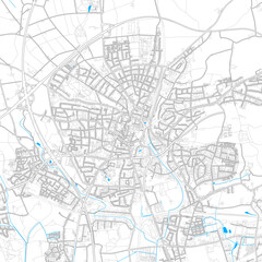 Recklinghausen, Germany high resolution vector map