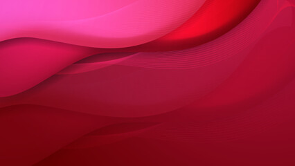 Modern 3d red and pink gradient wave background. Red futuristic wallpaper. Vector illustration abstract graphic design banner pattern presentation background wallpaper web template.