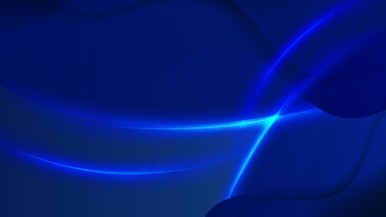 3d modern wave curve abstract presentation background. Luxury paper cut background. Abstract decoration, golden pattern, halftone gradients, 3d Vector illustration. Dark blue background