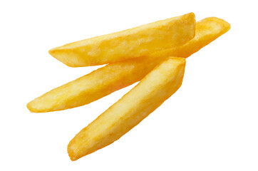 Naklejka na ściany i meble Delicious potato fries, isolated on white background