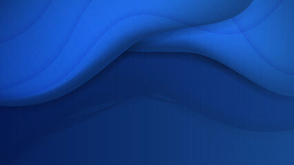 3d modern wave curve abstract presentation background. Luxury paper cut background. Abstract decoration, golden pattern, halftone gradients, 3d Vector illustration. Dark blue background