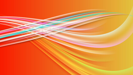 3d modern wave curve abstract presentation background. Luxury paper cut background. Abstract decoration, orange pattern, halftone gradients, 3d Vector illustration. Orange background