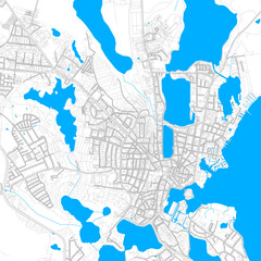 Schwerin, Germany high resolution vector map