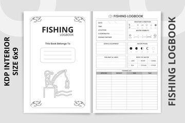 About Fishing Log Book, KDP Interior