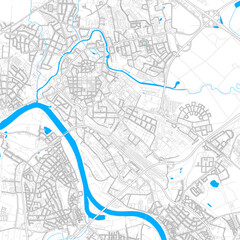 Hanau, Germany high resolution vector map