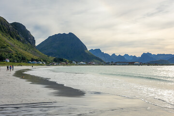 Obraz premium Ramberg Beach in the Lofoten Islands, Norway