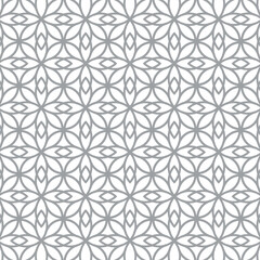 Geometric set of seamless gray and white patterns. Simple vector graphics.