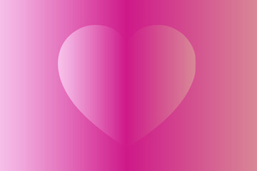Abstract romantic and love vector background with heart in gradient colors
