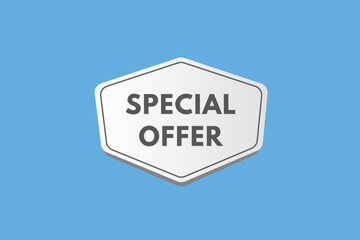 special offer text Button. special offer Sign Icon Label Sticker Web Buttons