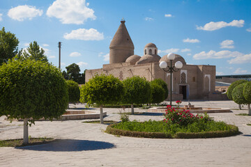 Chashmai Ayub mausoleum and sacred spring in Bukhara in Uzbekistan. Concept tourism, journey.