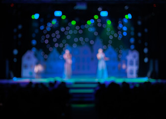 Obraz na płótnie Canvas Texture blur and defocus, background for design. Stage light at a concert show.
