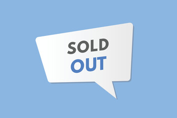 sold out text Button. sold out Sign Icon Label Sticker Web Buttons