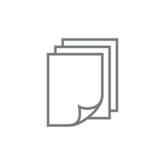 Paper Sheet Document Icon Vector Template