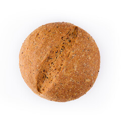 Bread round shape isolated on white background