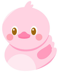 Cute pink rubber duck	
