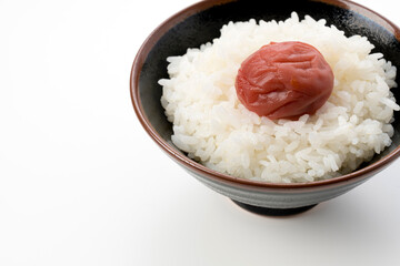 ご飯と梅干し