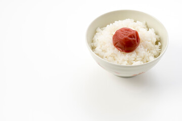 ご飯と梅干し
