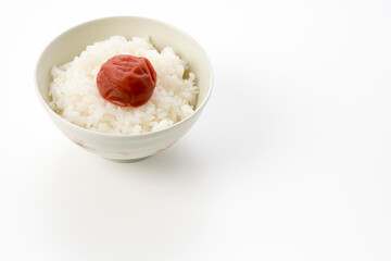 ご飯と梅干し