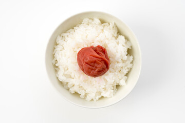 ご飯と梅干し