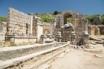 Fototapeta na wymiar Nymphaeum in Perge Ancient City in Antalya, Turkiye
