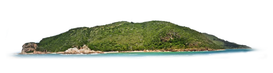 Deurstickers Isolated transparent landscape of a distant island © paperstreet26196