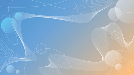 Wavy lines background combined with circle shapes
