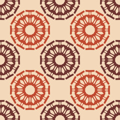 Seamless pattern with geometric ornament.