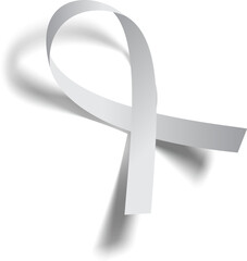 white ribbon january campaign white mental health - obrazy, fototapety, plakaty
