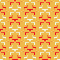Bright seamless pattern with geometric ornament.