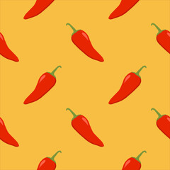 fresno pepper seamless pattern. chili seamless pattern flat design vector illustration
