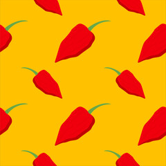 ghost pepper seamless pattern. chili seamless pattern flat design vector illustration