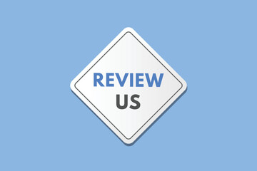 review us text Button. review us Sign Icon Label Sticker Web Buttons
