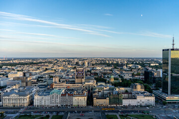 Fototapeta premium Cityscape from lookout in Warsaw