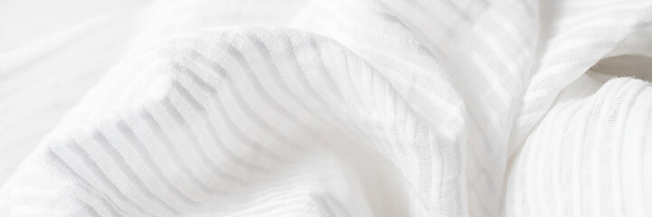 White satin silk fabric sample fortexture background.