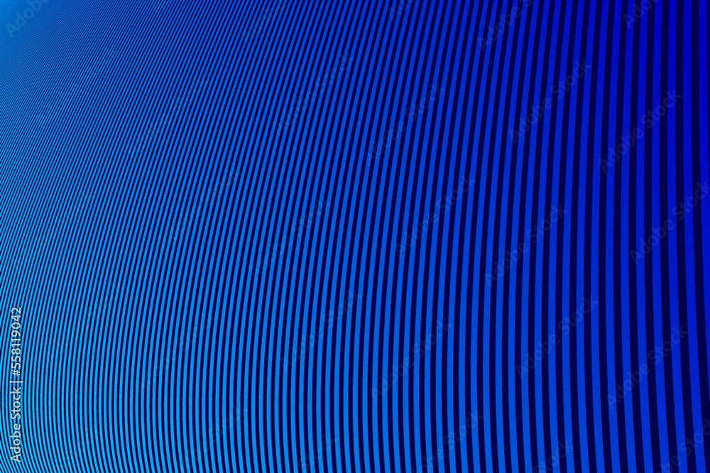 Poster blue lines in 3d perspective vector abstract background, dynamic linear minimal design, wave lied pa