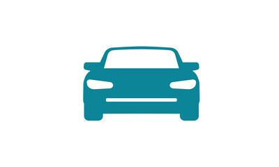 Car front view, flat simple icon transport concept. design element. Sign symbol Auto. Vector illustration isolated