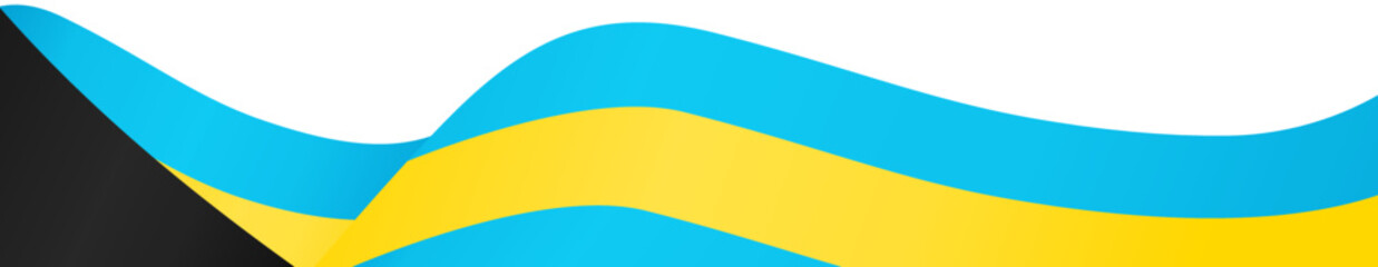 Bahamas  flag wave  isolated  on png or transparent background,Symbol Bahamas,template for banner,card,advertising ,promote,and business matching country poster, vector illustration