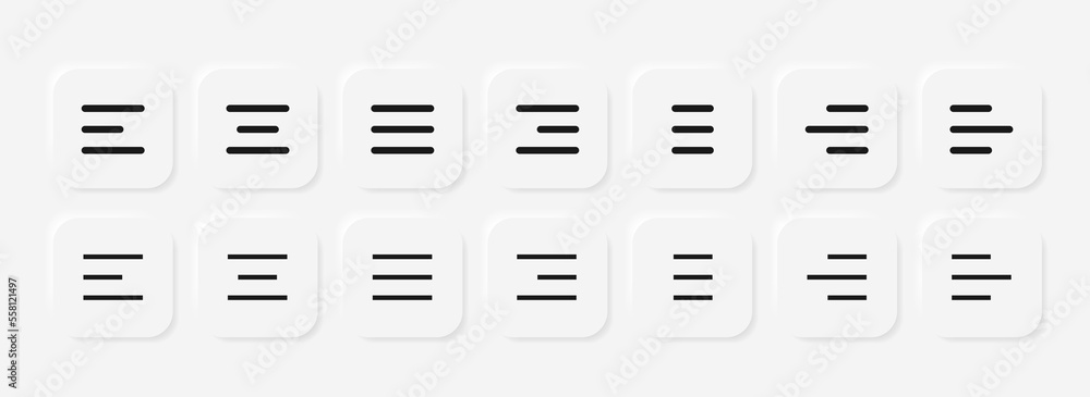 Fototapete Website navigation symbol. Hamburger menu icons set. Flat website menu icons with rounded and sharp edges. Mobile app menu icons vector set of UI UX design elements. App burger icons. EPS10.