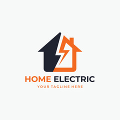 Home electric logo icon design template vector elements for your company brand. smart technology.