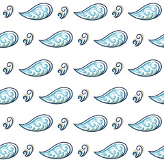 Seamless pattern  Vector sea  underwater  ornament.
