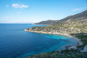 Fototapeta na wymiar Amazing views from Knidos, which was a Greek city in ancient Caria in Asia Minor, Turkey, situated on the Datça peninsula, now known as Gulf of Gökova.